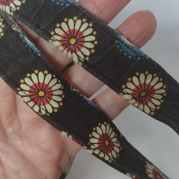 Vera Bradley Large Night Owl Blue Black Shoulder Bag laptop - Picture 8 of 9